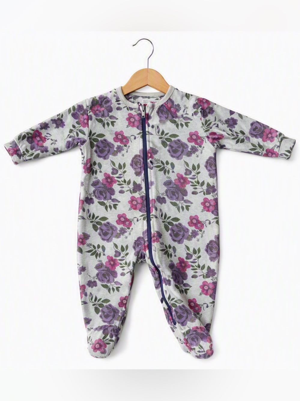 10/$15 George Gray Floral Cotton Sleeper Size 3-6